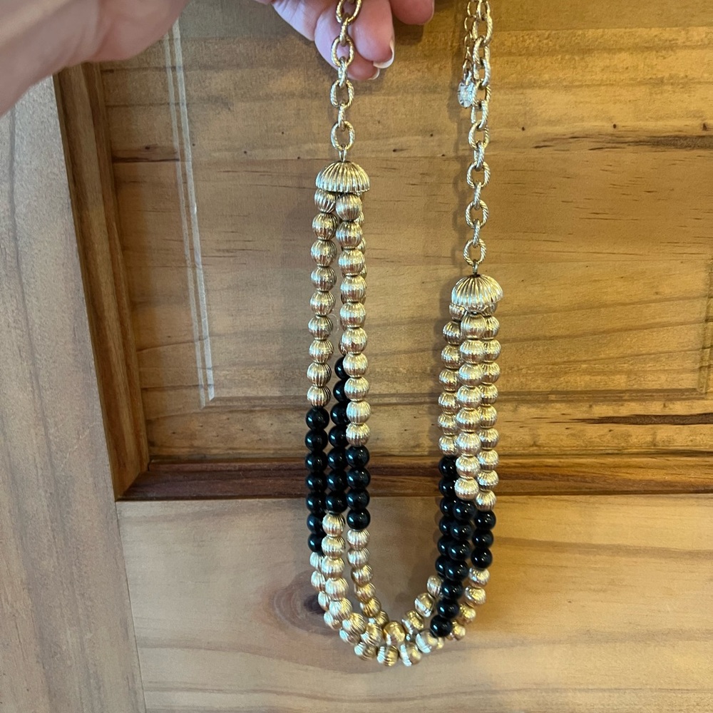 Stunning Gold & Black Necklace